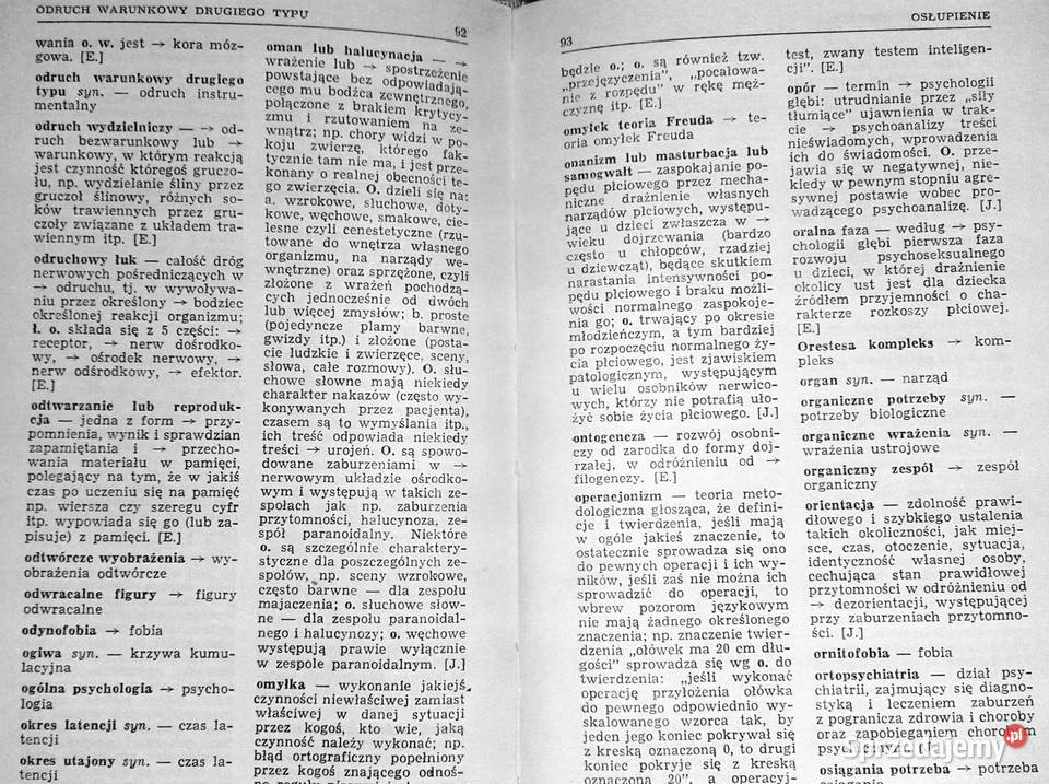Mały słownik psychologiczny J Ekel J Jaroszyński Książki i Podręczniki Chełm