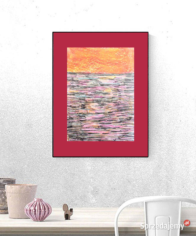 minimalistyczny obrazek 30x40 morze rysunek do Bydgoszcz