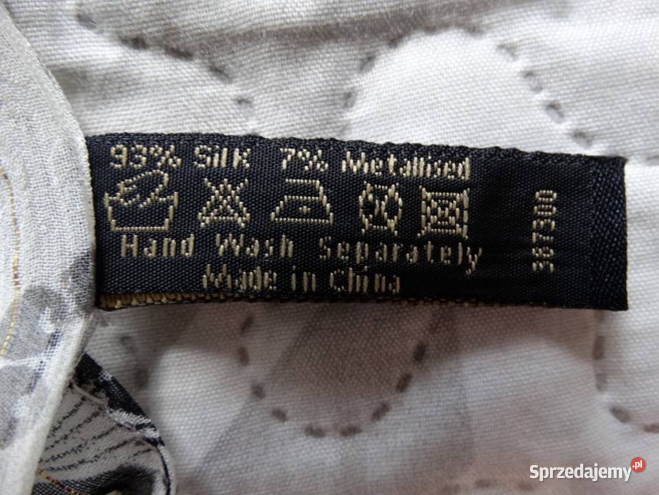 Szalik Jedwabny 93 Naturalny Jedwab Kremowy Dla kobiet Dodatki Łomża sprzedam