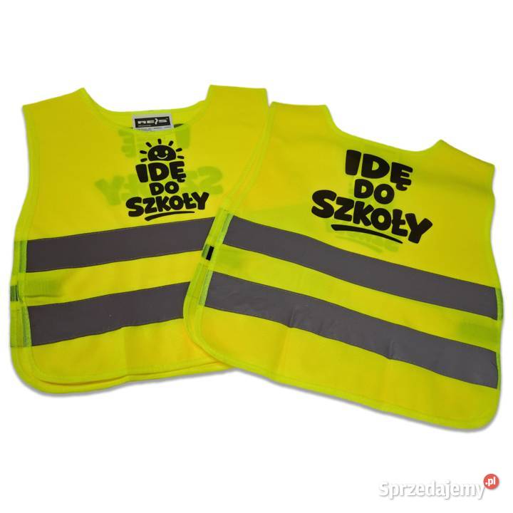 Dziecięca kamizelka odblaskowa IDĘ DO SZKOŁY sprzedam