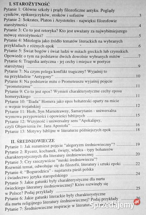 Matura z języka polskiego Homera do Herberta Chełm