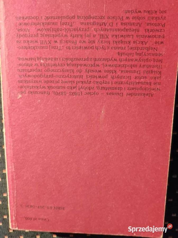 Trzej Muszkieterowie Aleksander Dumas Iskry 1987 Pozostałe Kielce