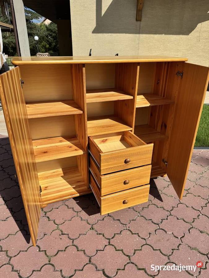 Komoda drewniana sosnowa bufet szafka Garwolin