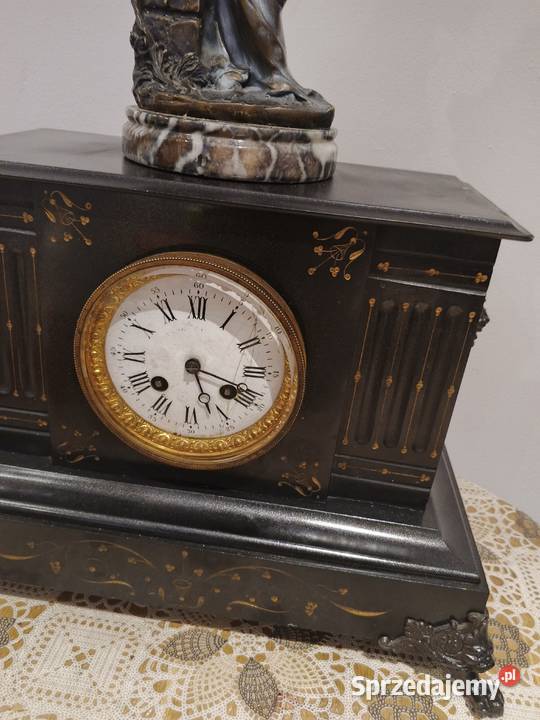 zegar kominkowy marmur z figura Pozostałe świętokrzyskie Fałków