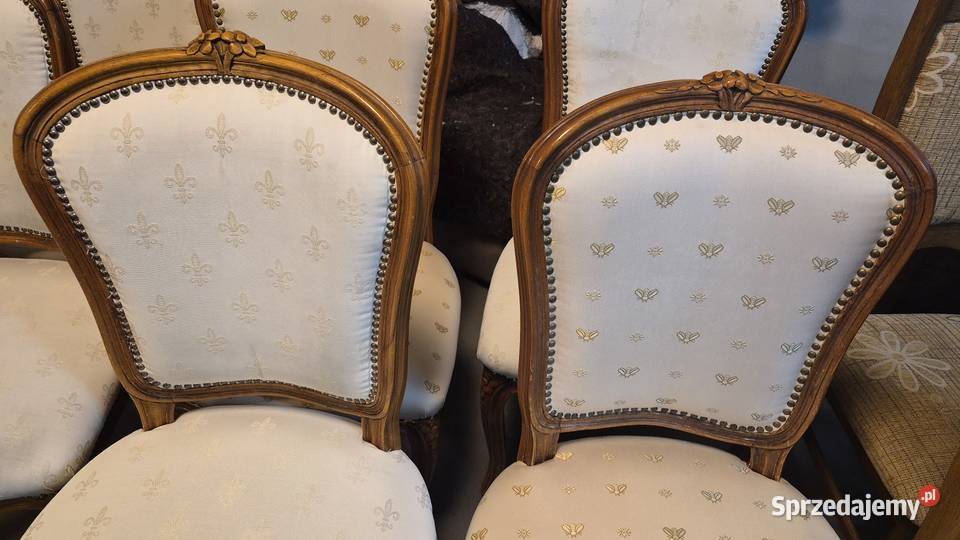 Stylowe solidne krzesła dębowe tapicerowane 6 Krzesła kujawsko-pomorskie