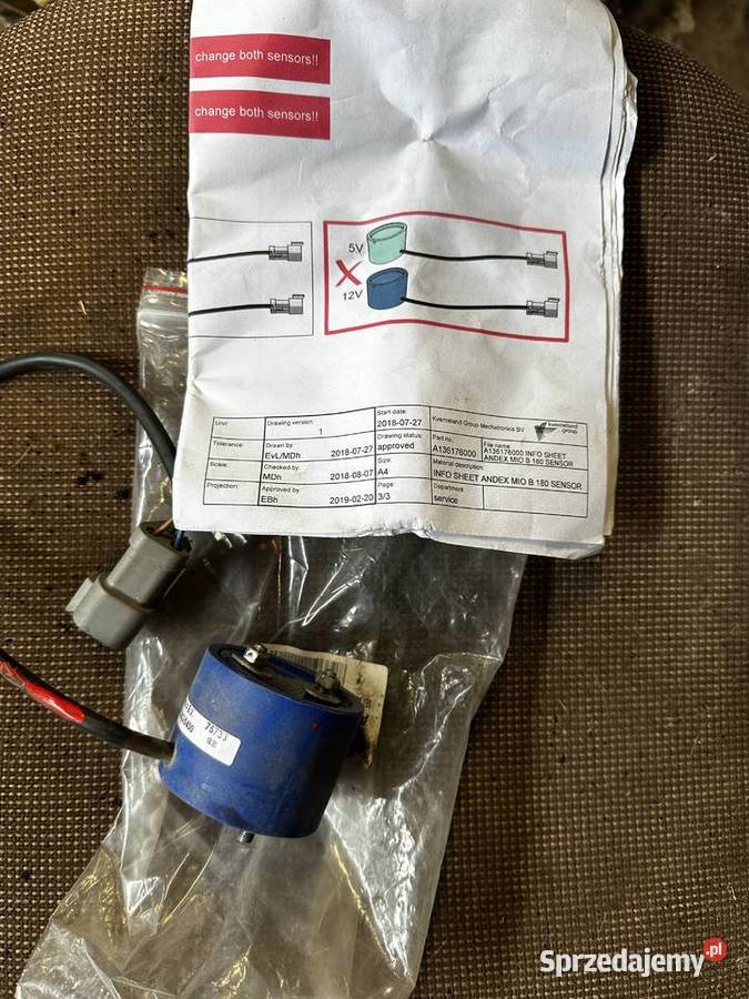 Czujnik skrętnego zaczepu kverneland Ikarus Do opryskiwaczy Pasłęk