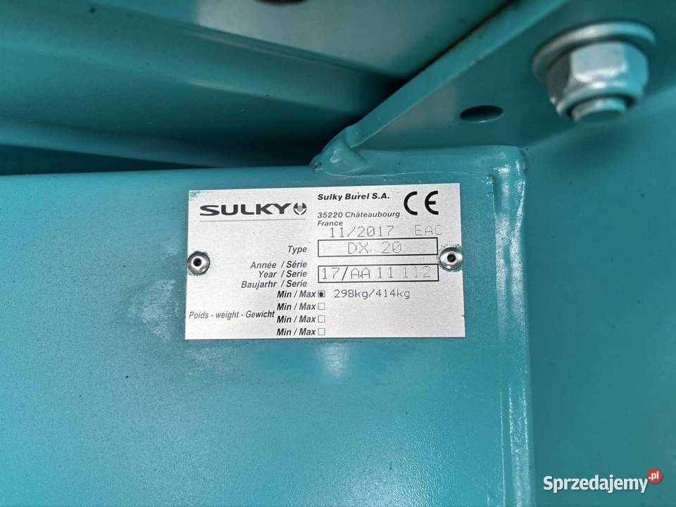 Sulky DX 20 rozsiewacz nawozów siewka siewnik Myszyniec