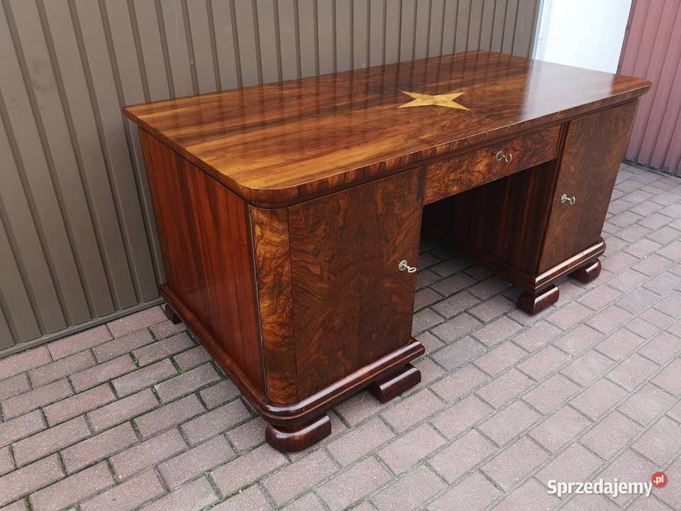 Biurko ARTDECO Orzech Unikatowe Stare Antyk Meble Swarzędz