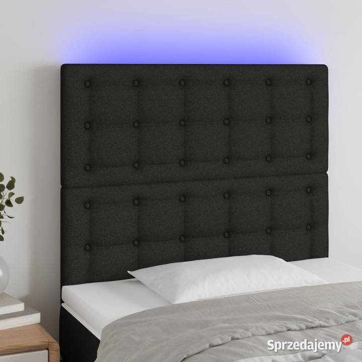 Zagłówek do łóżka z LED czarny 100x5x118128 Warszawa