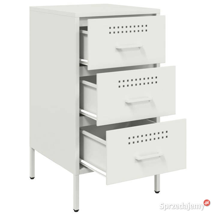 Szafka nocna biała 36x39x68 stal WM843088 Warszawa sprzedam
