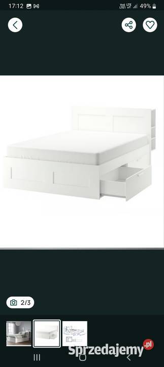 Łóżko Ikea Brimes Łóżka Łóżka i materace Kórnik