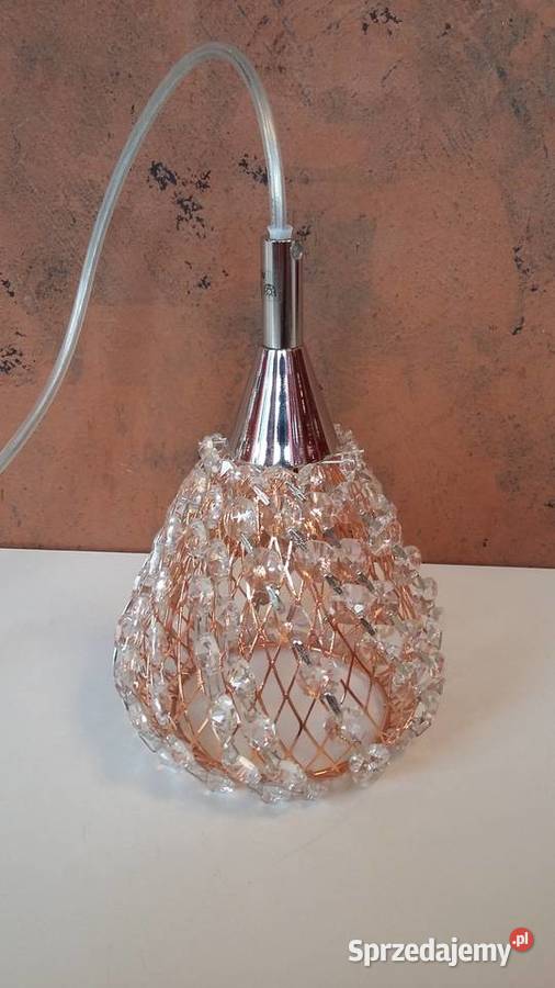 Klosz do lampy metalowy koszyczek G9 kryształki Warszawa