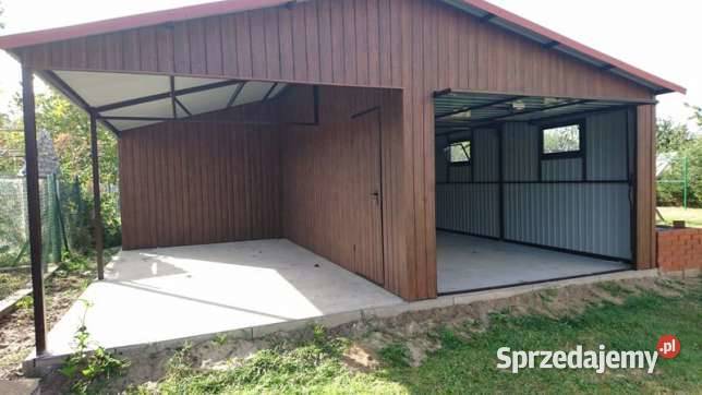Garaż Blaszany 6x6 z dodatkowym zadaszeniem Miastko sprzedam