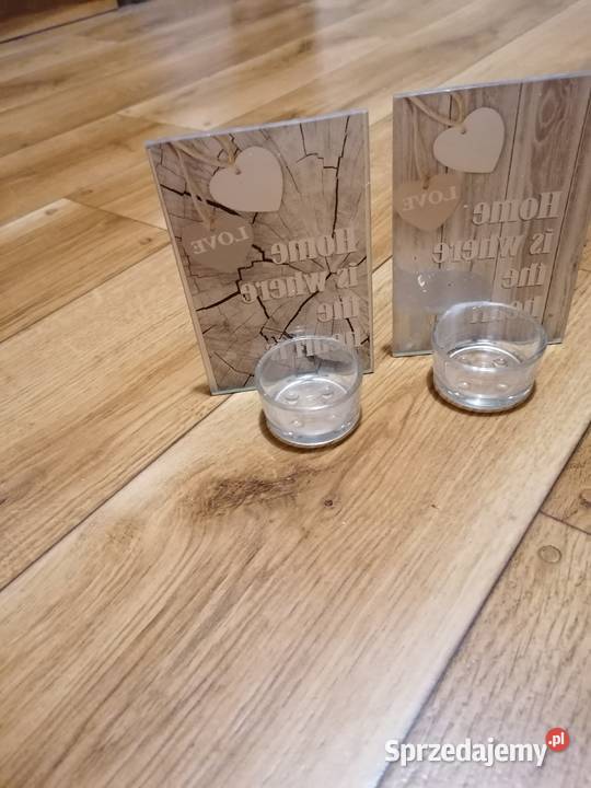 Świeczniki szklane 2 sztuki pomorskie Gdańsk