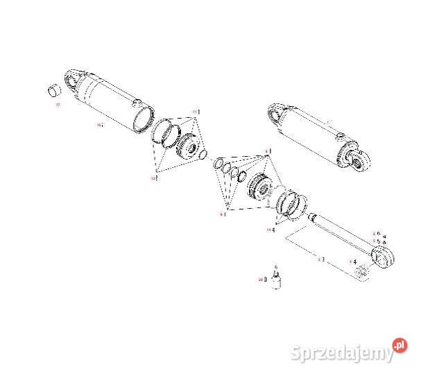 Siłownik tylnego podnośnika G743870200010 Fendt Wilkowo sprzedam