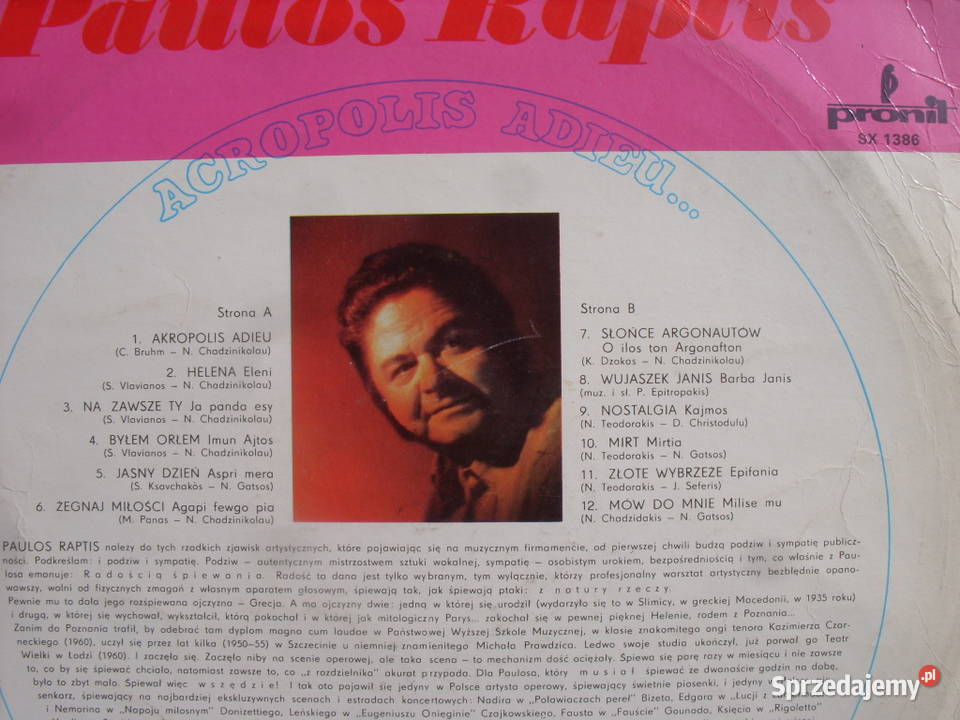 Klasyczna LP PAULOS RAPTIS 3 plyty winylowe Wołów sprzedam