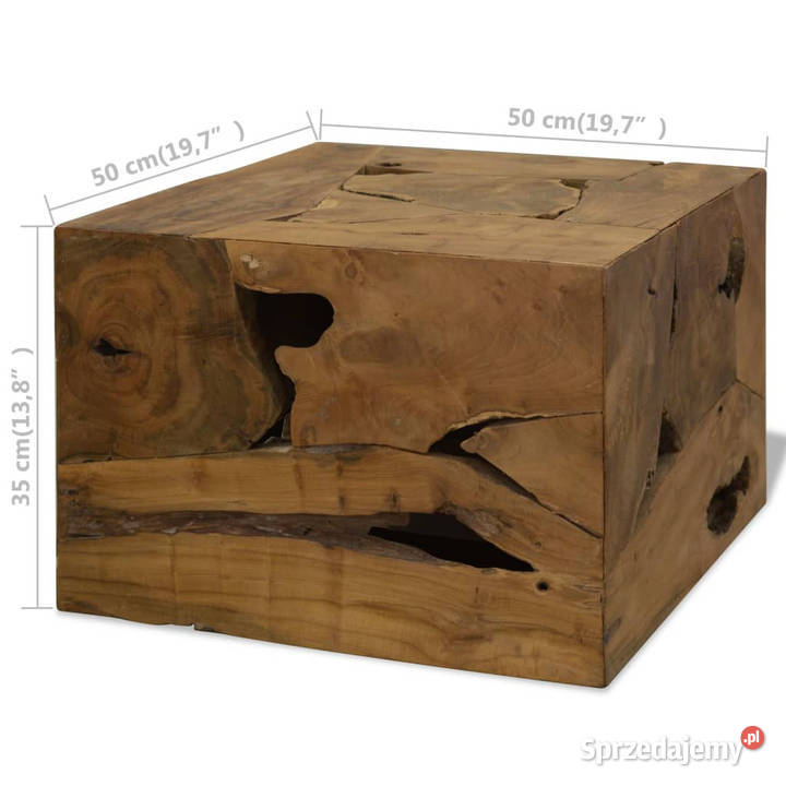 Stolik kawowy z drewna tekowego 50 x 50 x 35 Warszawa