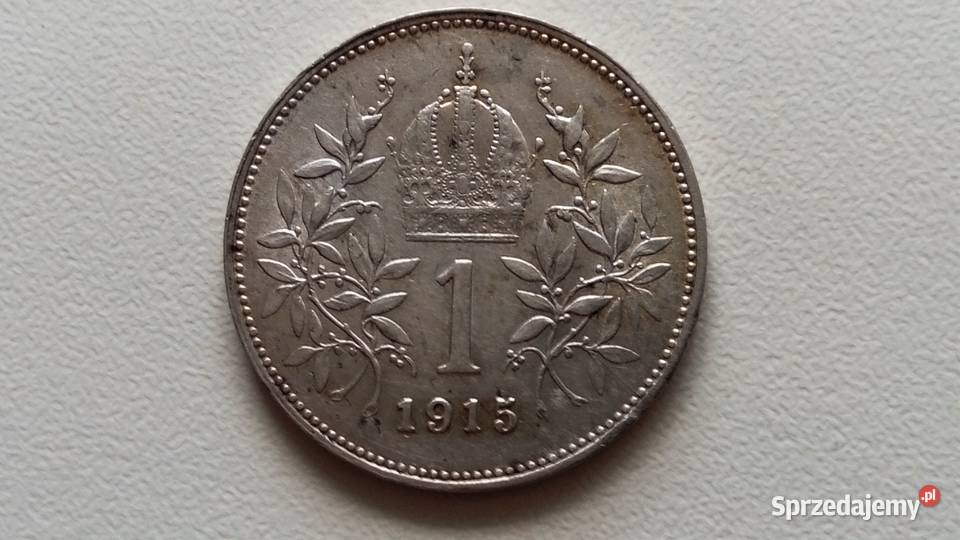 Moneta 1 korona 1915 r Franciszek Józef I Srebro