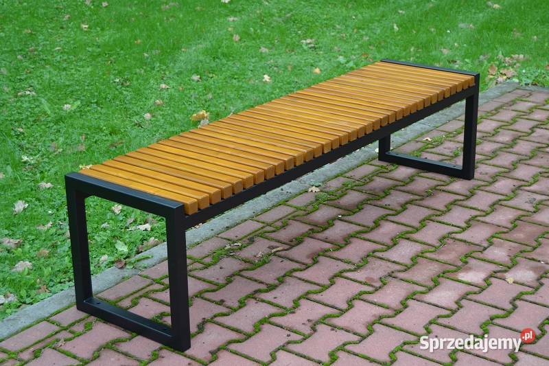 Ławka bez oparcia parkowa miejska ogrodowa KAJA Zalesie