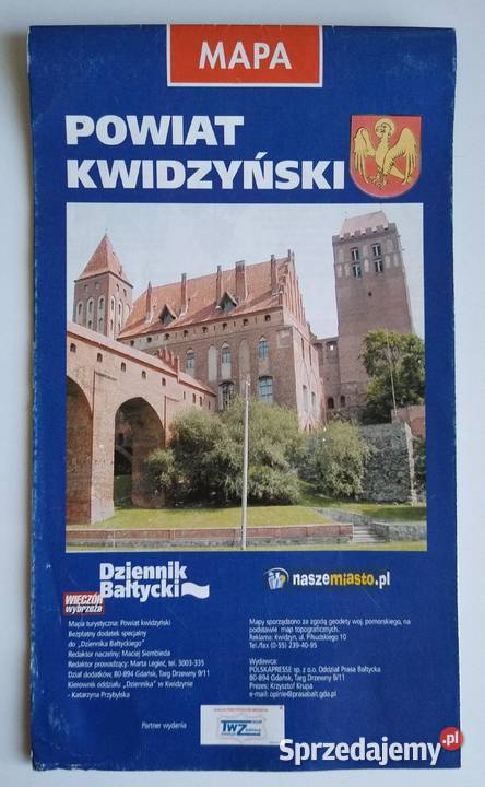 Mapa Powiat Kwidzyński Dziennik Bałtycki Gdańsk