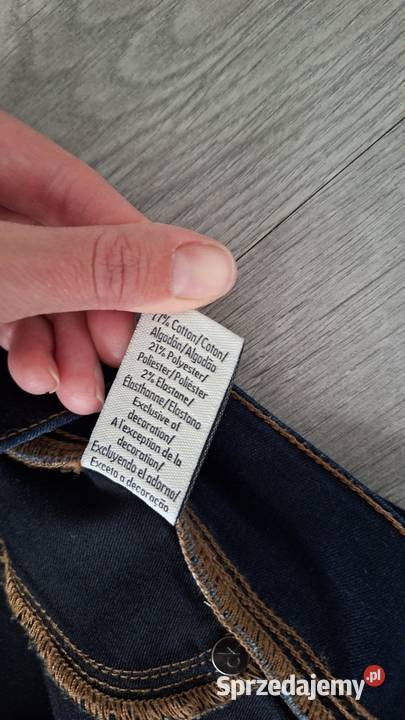 Jegginsy Calvin Klein m jeansy skinny granatowe