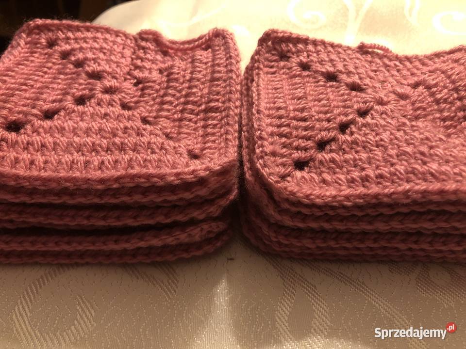 Kwadraty babuni na pledy narzuty poduszki NOWE Zegrze