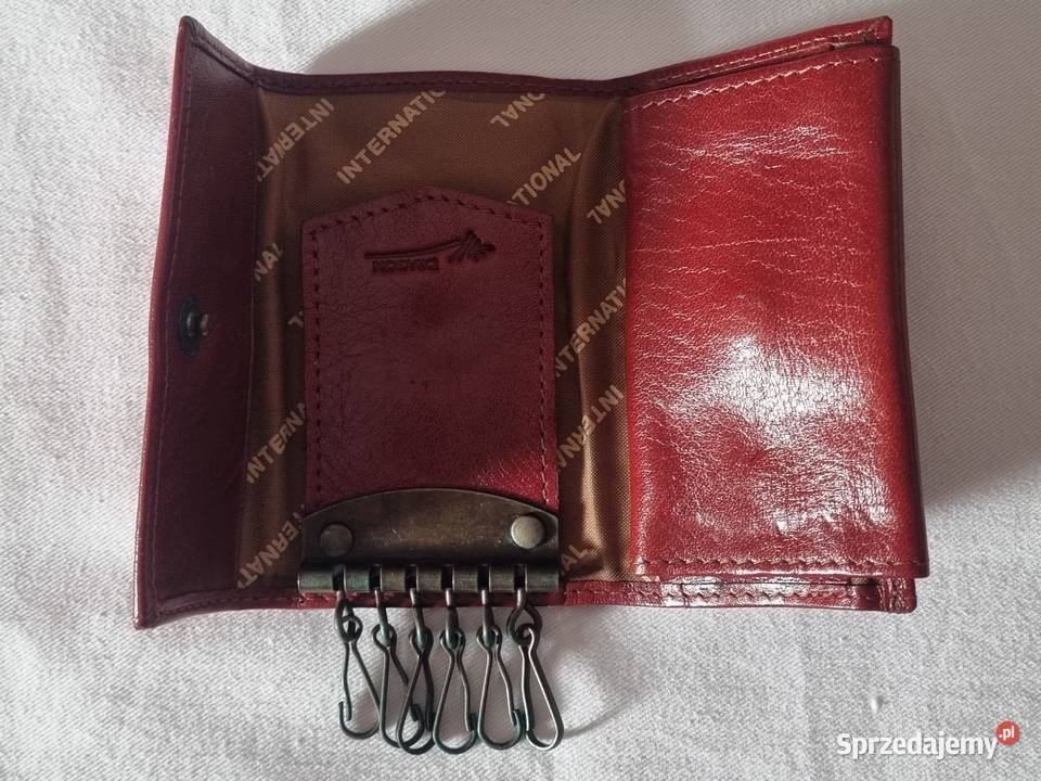 Etui na 6 kluczy maleńki portfelik wiśniowy Uniseks Warszawa