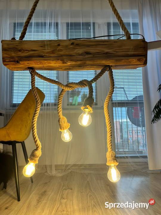 Lampa wisząca drewniana Przemyśl sprzedam