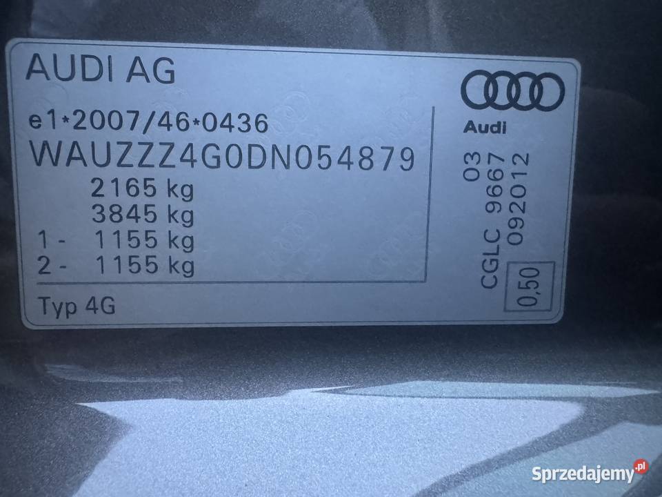 Audi a6c7 nieuszkodzony Olszyny
