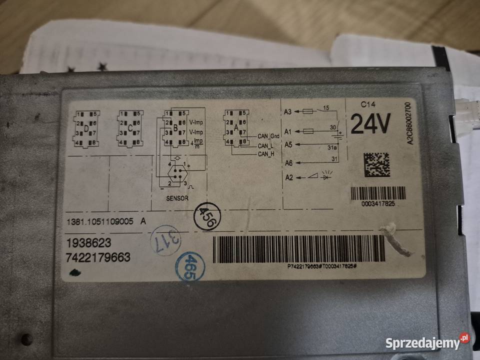 Tachograf Vdo DAF XF ciężarowe lubuskie Obłotne