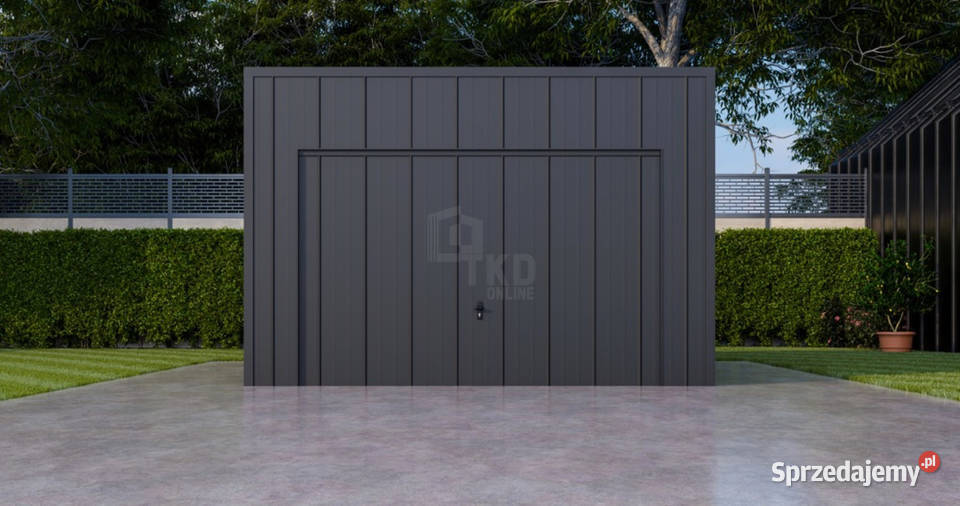 Garaż blaszany 35x5m brama uchylna drzwi blacha Konin