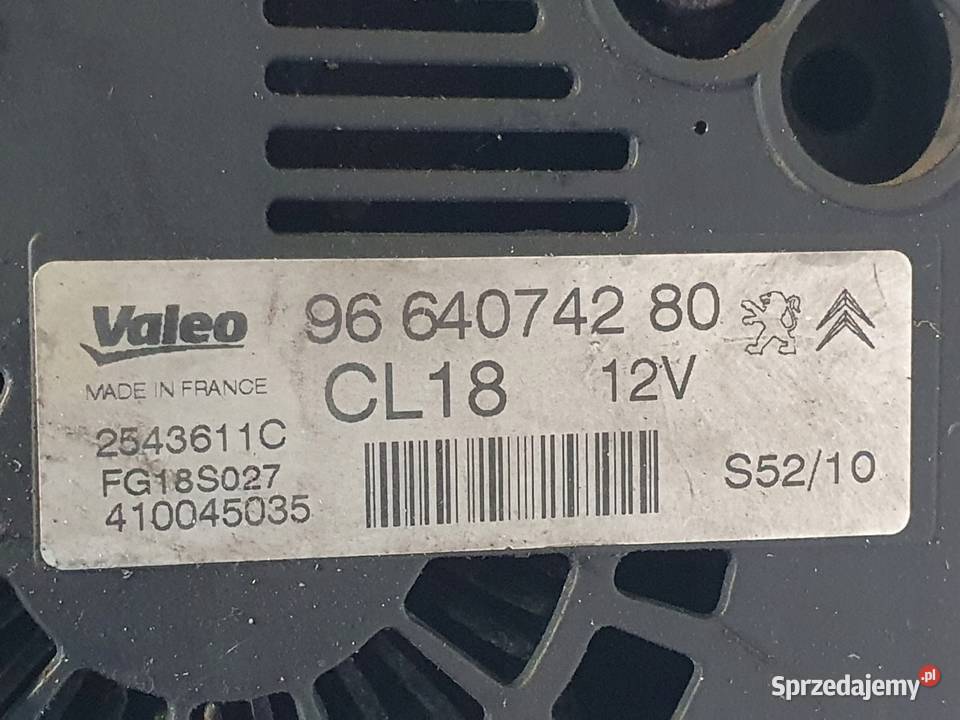 ALTERNATOR Citroen C5 III 20 HDI valeo lubelskie Rudka