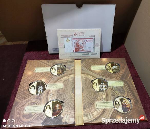 6 x KORONY PAPIESKIE 6x Certyfikat TIARA PAPALIS Numizmatyka Katowice sprzedam