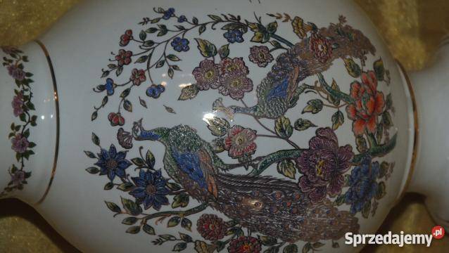 Śliczny wazonik z porcelany pozłacany 24K złotem Porcelana i szkło sprzedam