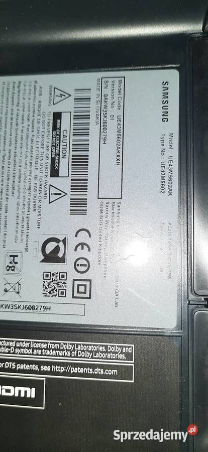 Samsung ue 43M5602AK zbita matryca D-sub Sosnowiec