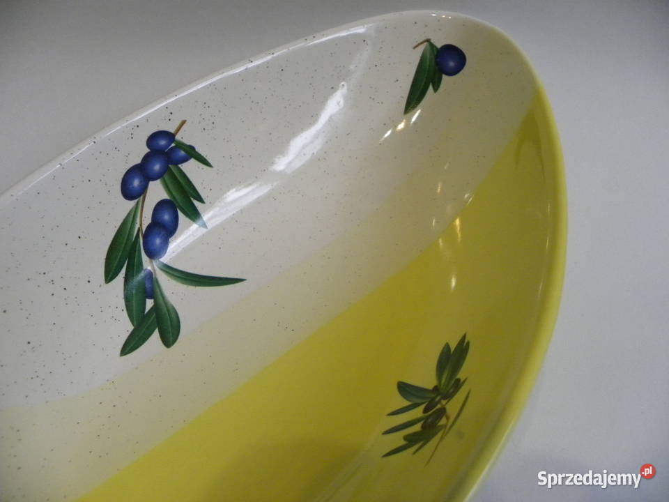 Dwa duże żółte półmiski misy Ceramika i szkło Ceramika i szkło Legnica