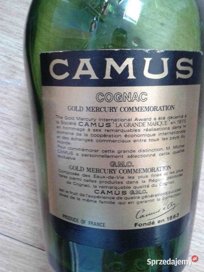 Oryginalna butelka koniaku Camus z 1975r Kęty