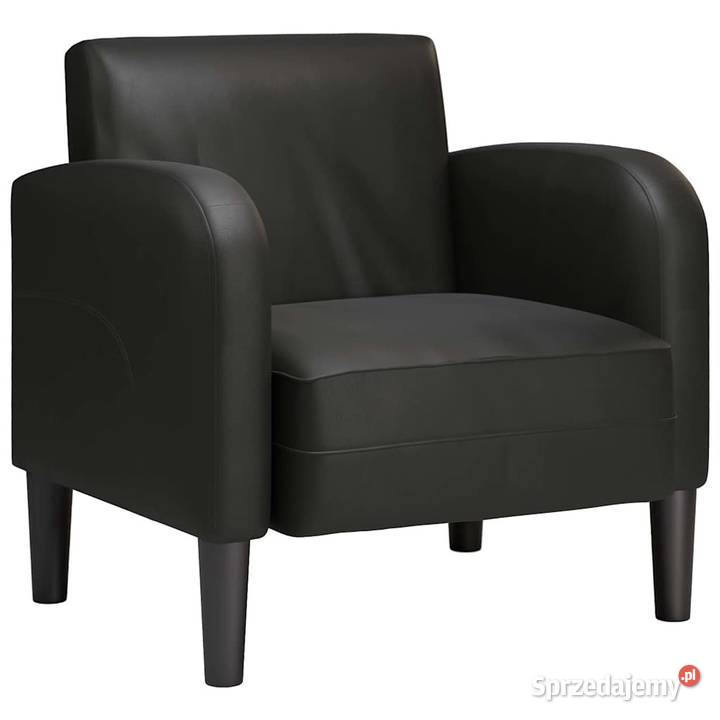 vidaXL Sofa Fotel z Podłokietnikami Czarny 54 Fotele Warszawa