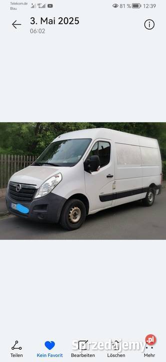 Opel movano 2014 Super Stan 17000km Movano Giedlarowa