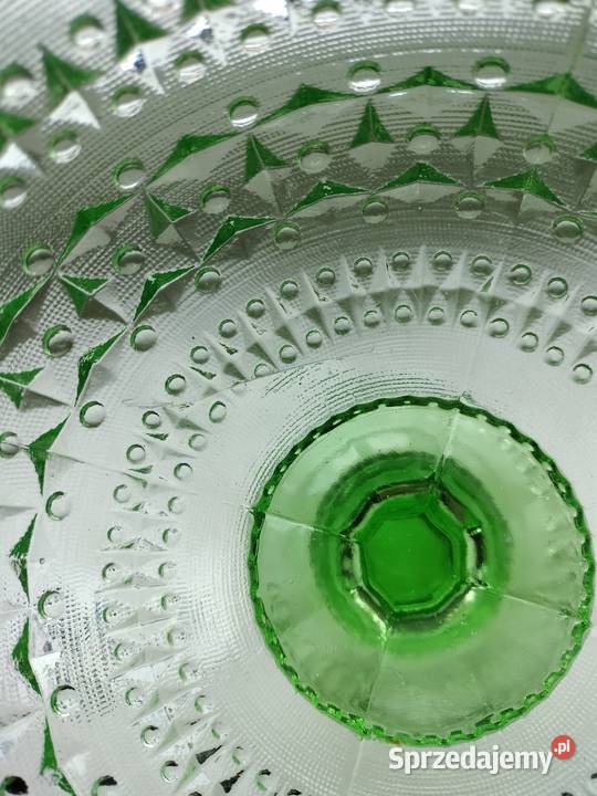 Owocarka romby guziki Ząbkowice kolor zielony Porcelana i szkło zachodniopomorskie Choszczno sprzedam