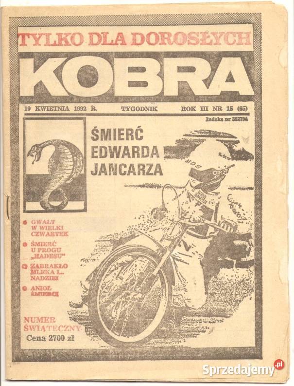 CZASOPISMA PRASA KOBRA 1992 1993 1994 WYPRZEDAŻ Czasopisma Bydgoszcz