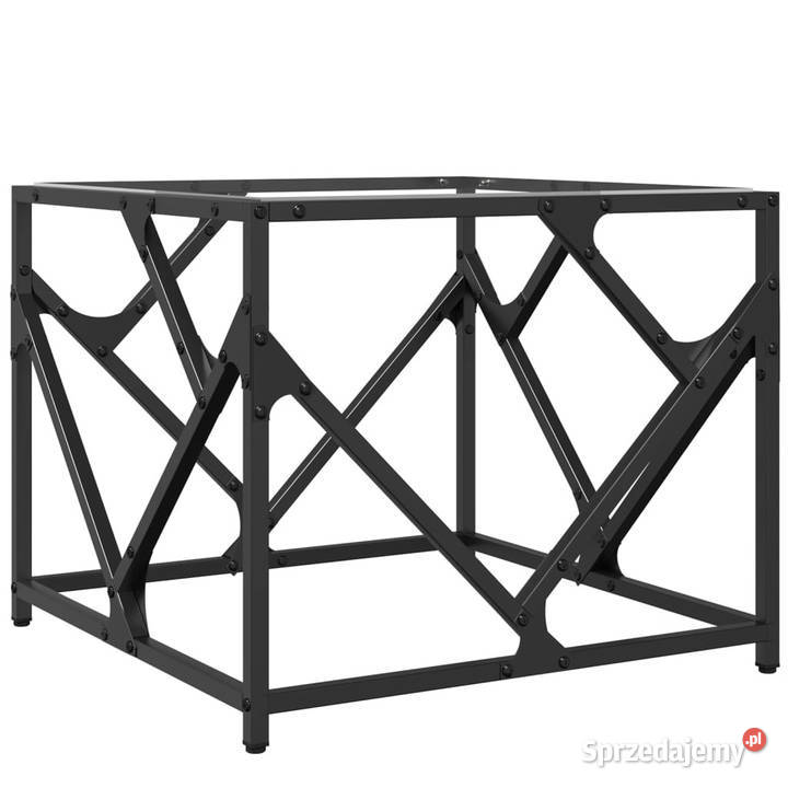Stolik kawowy ze szklanym blatem 50x50x41 stal Warszawa