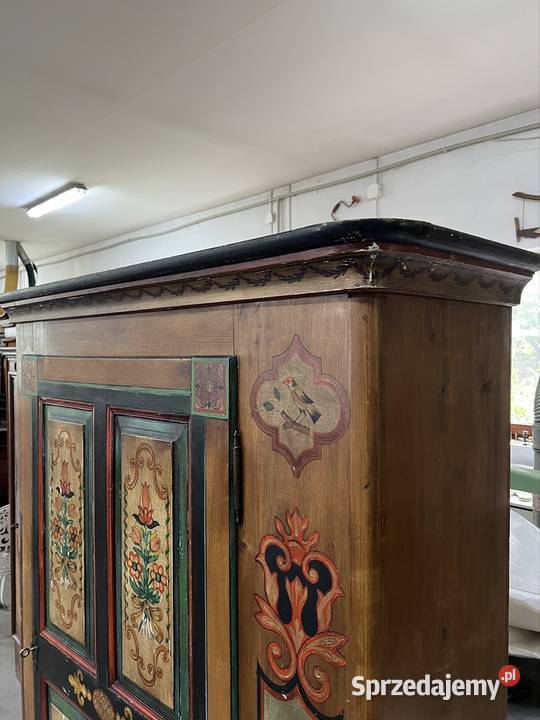 Szafa ludowa malowana antyk Szwajcaria Antyki lubelskie Bogucin