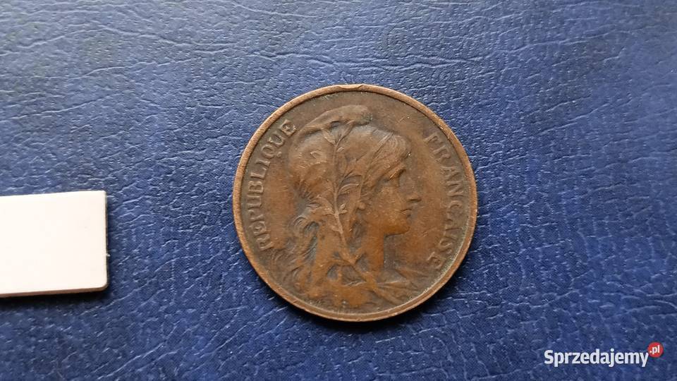 Stare monety 5 centymów 1917 Francja podkarpackie Lesko