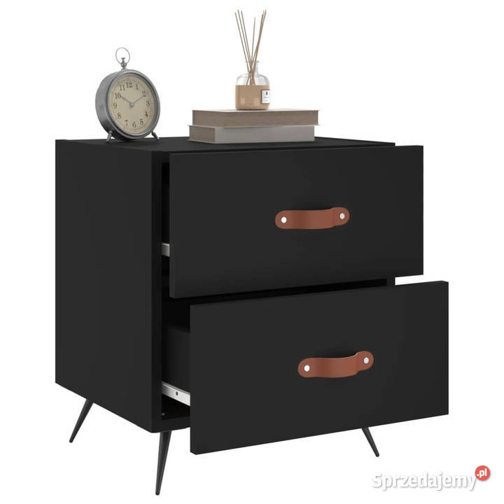 Szafki nocne 2 czarne 40x35x475 WM827247 Warszawa sprzedam