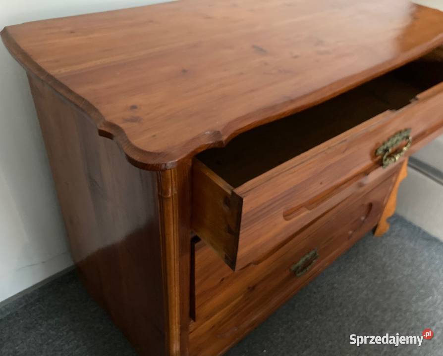 Komoda ludwikowska 100x82 drewniana sosnowa opolskie Opole sprzedam