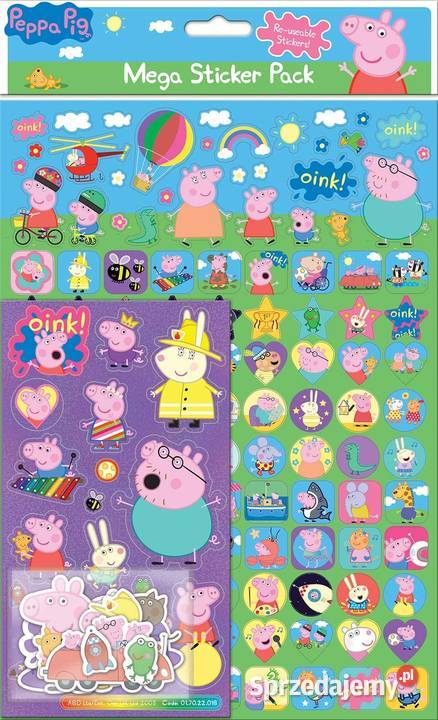 Świnka Peppa Pig Zestaw Naklejki Nalepki 140 Mogilany