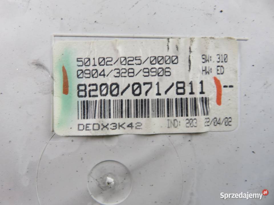 LICZNIK RENAULT MEGANE 14 16V 8200071811 Liczniki i zegary małopolskie