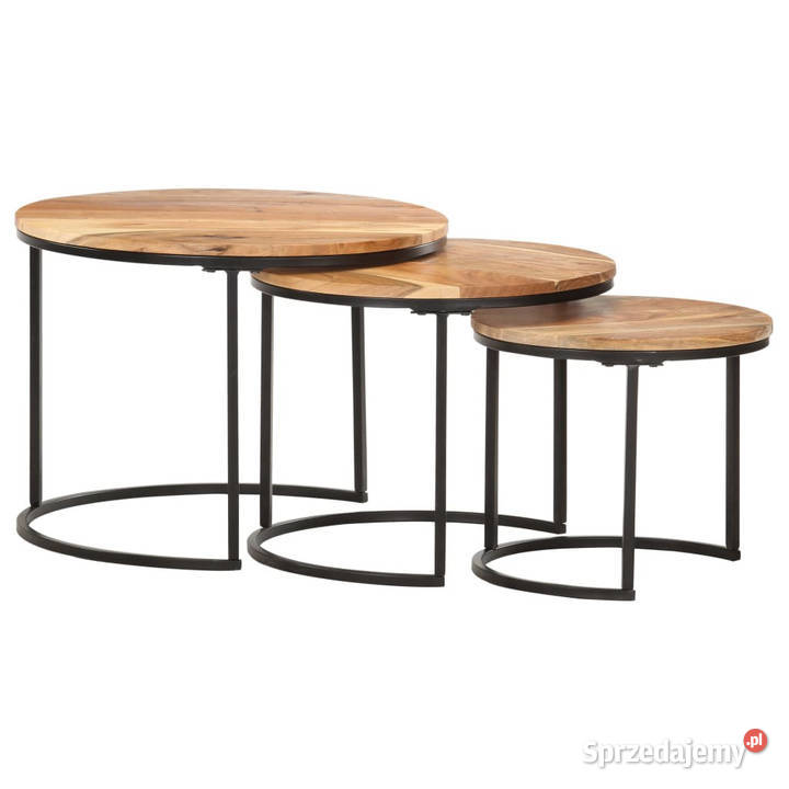 Stoliki wsuwane pod siebie 3 lite drewno