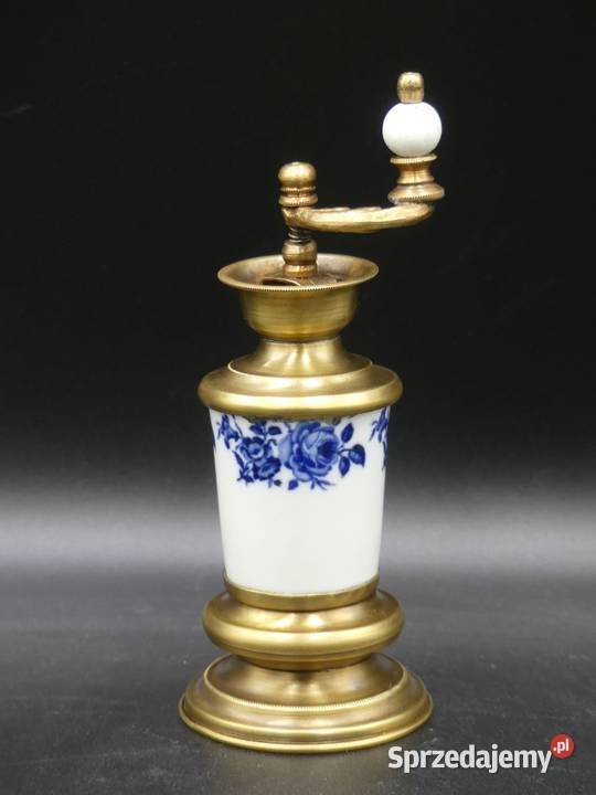 Piękny młynek do pieprzu z różami porcelana Poznań